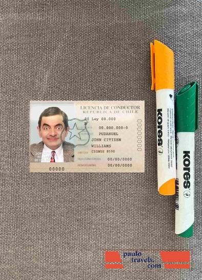 Chile licencia de conductor photolook FRONT PSD template